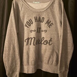 Maurice’s Gray 'You Had Me at Merlot' Sweater